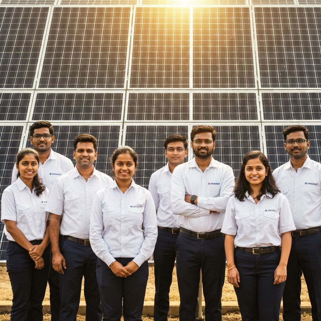 Solwer team of solar engineers