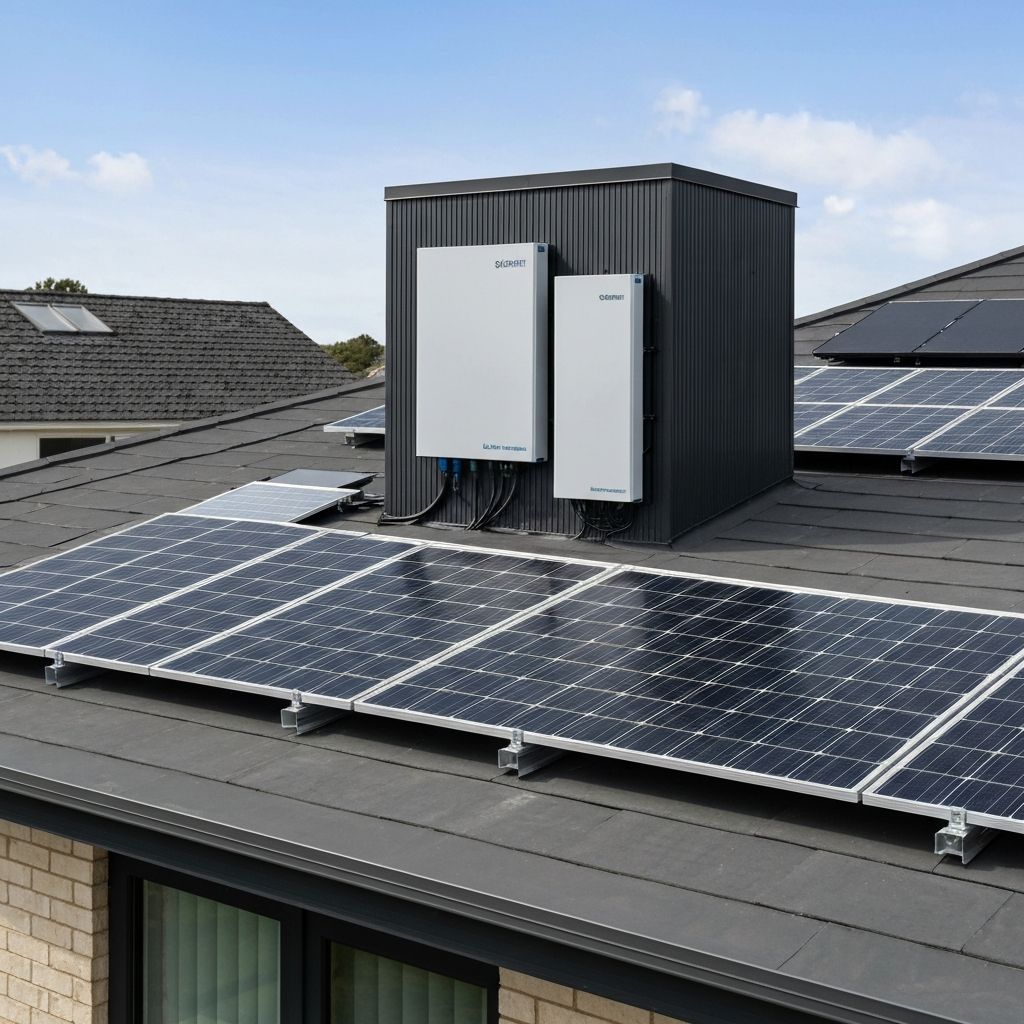Hybrid solar system with lithium battery storage