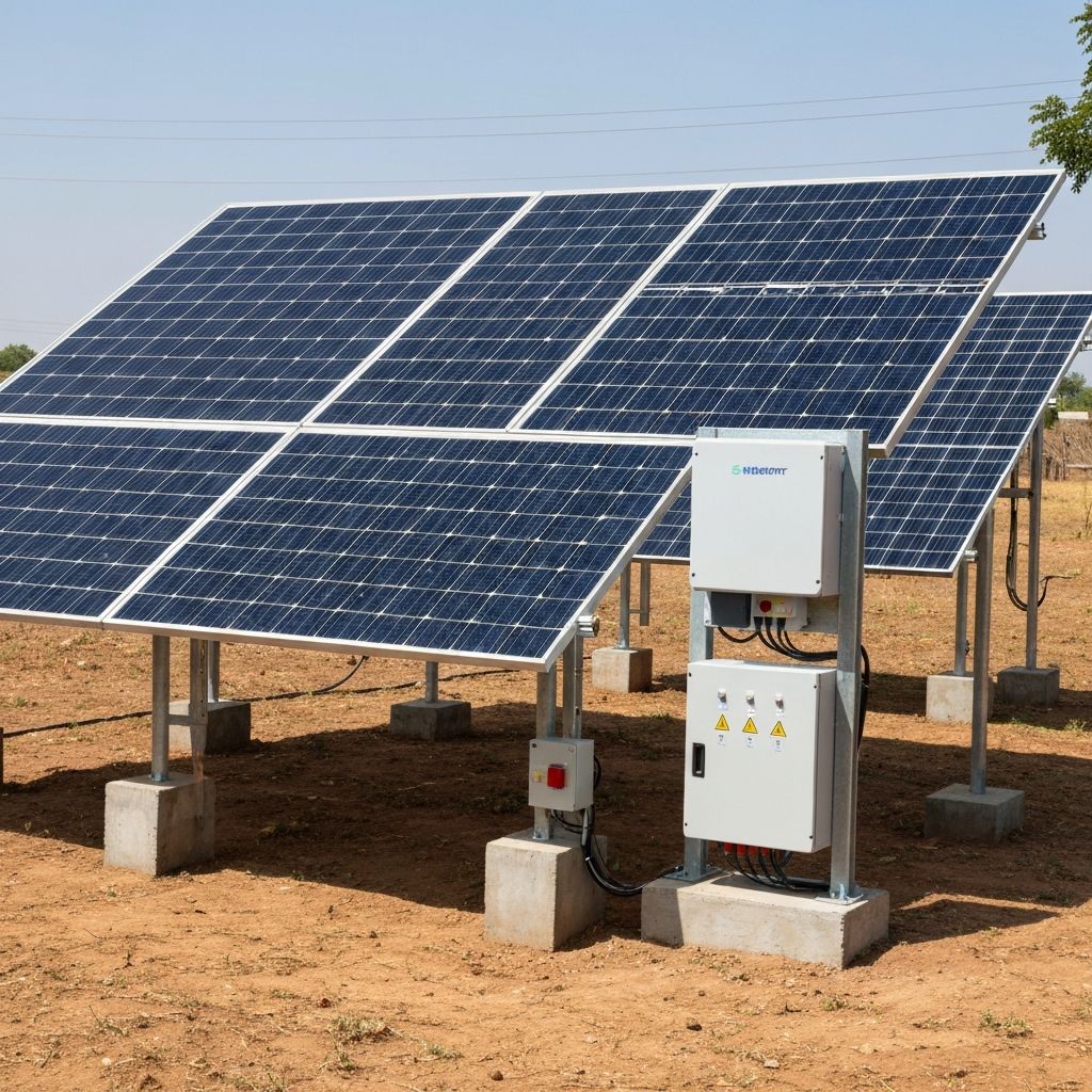 Off-grid solar power system installation