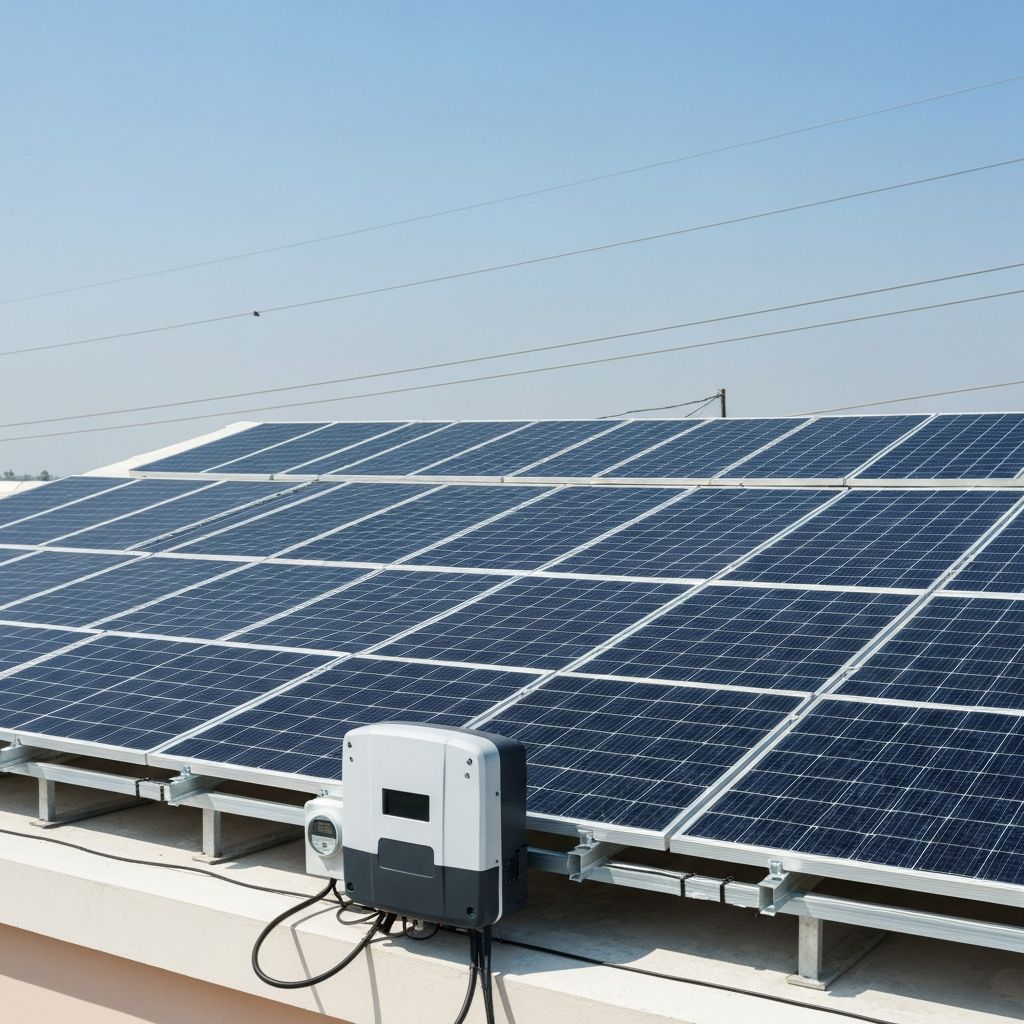 On-grid solar power system with net metering